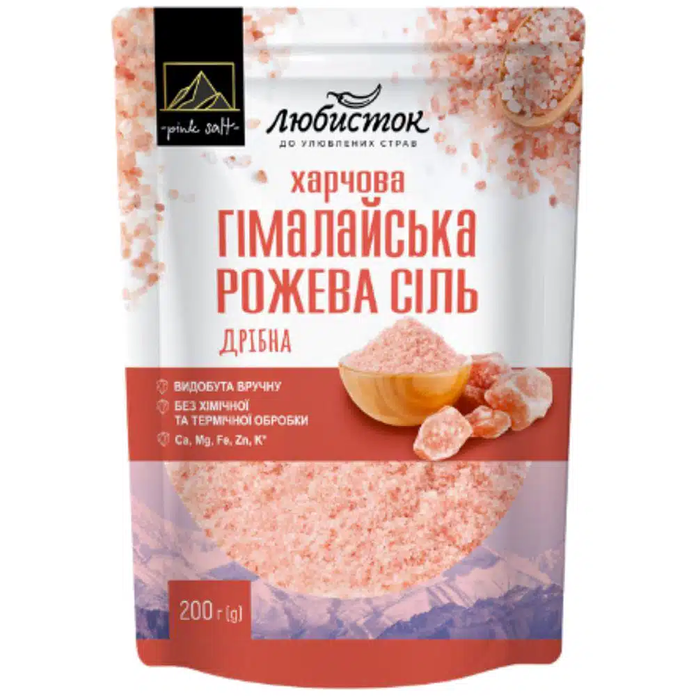 Гималайская соль розовая мелкая Любисток 200г