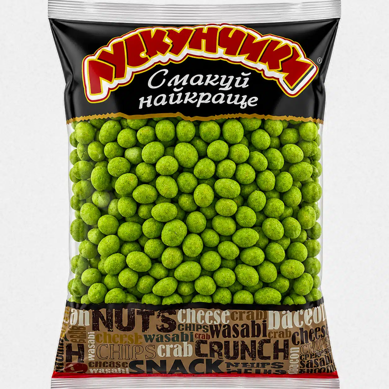 Арахис жареный в хрустящей скорнице со вкусом васаби 1кг