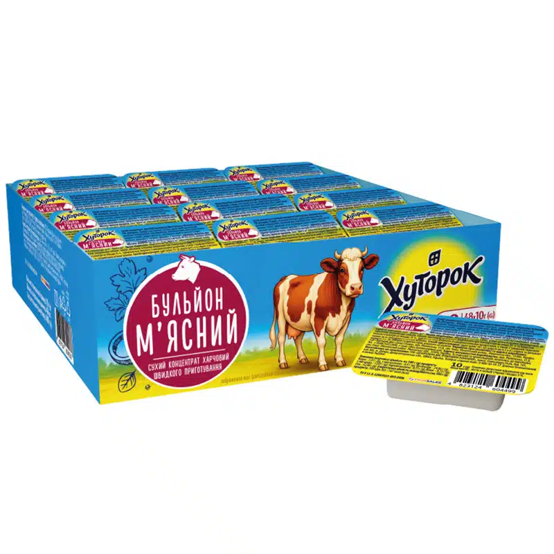 Бульон мясной быстрого приготовления Хуторок 48шт