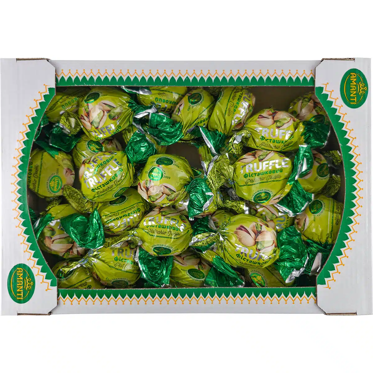 Цукерки Amanti Truffle Фісташковий 1кг Цукерки Amanti Truffle Фісташковий 1кг