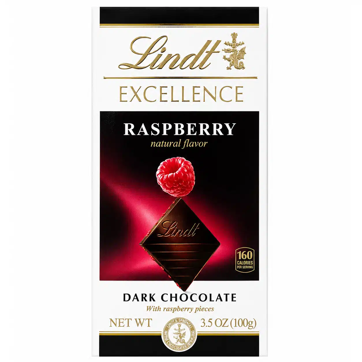 Шоколад черный Lindt Excellence Raspberry с малиной 100г