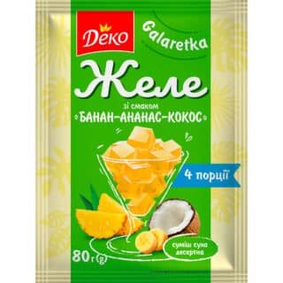 Желе Деко зі смаком Банан-Ананас-Кокос 80г