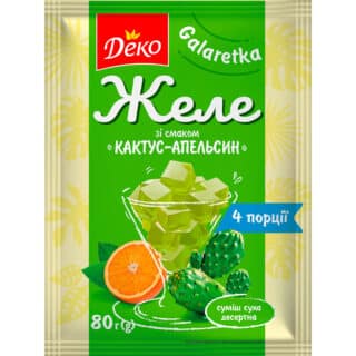 Желе Деко зі смаком Кактус-Апельсин 80г