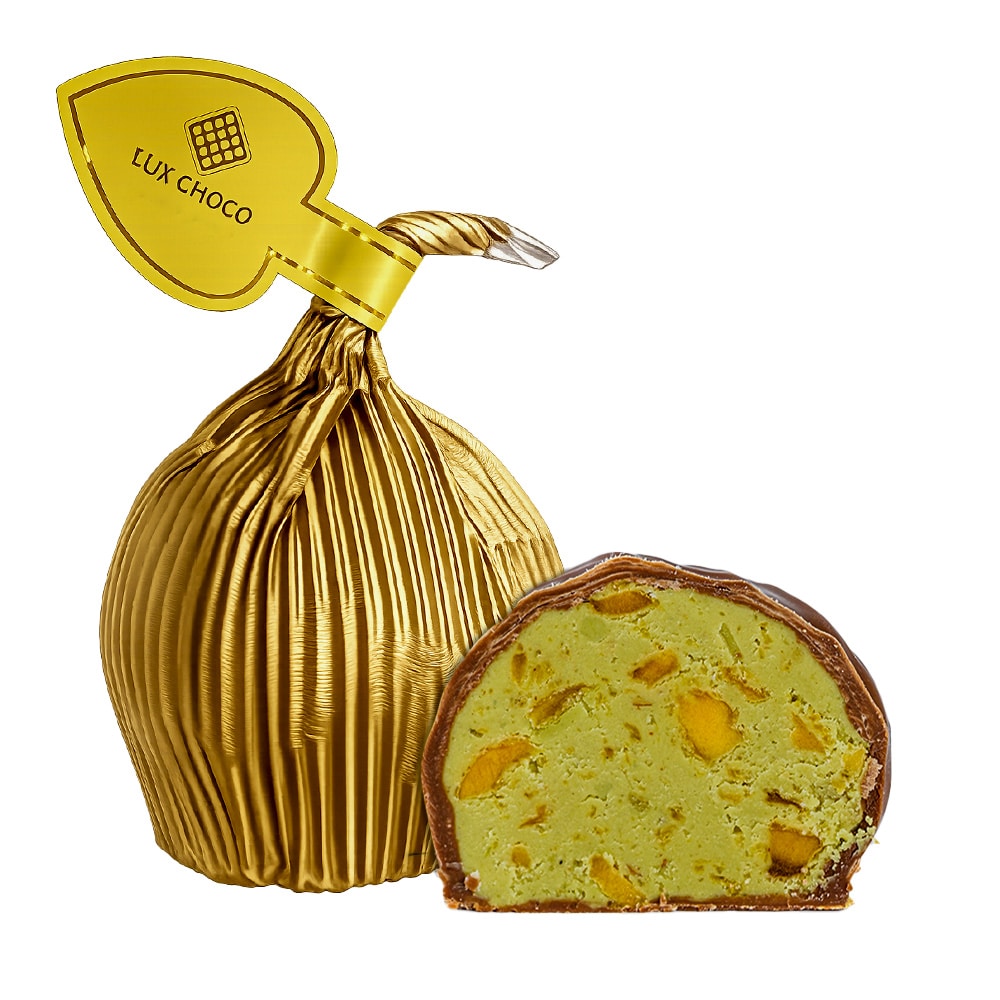 Дубайські цукерки Lux Choco #4057 з манго, фісташкою та катаїфі Дубайські цукерки Lux Choco #4057 з манго, фісташкою та катаїфі