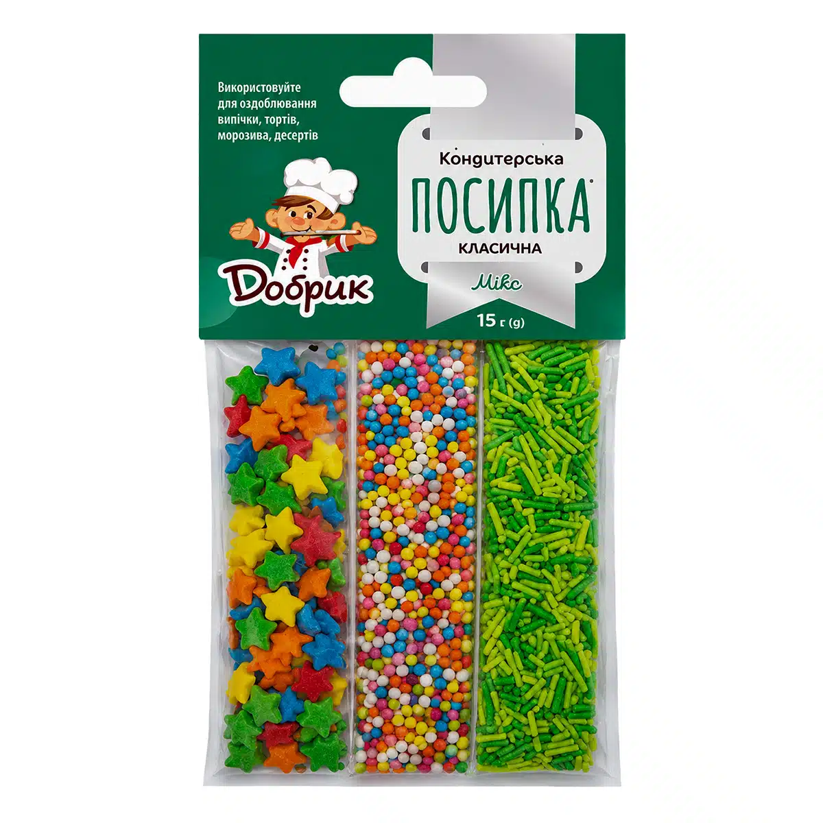 Посипка стік 3в1 №2 Добрик 15г