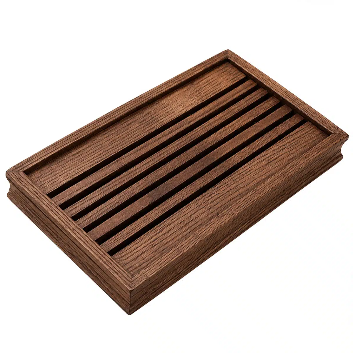 Чайна дошка (Чабань) «Minimal» з металевим піддоном ясень 24.5×13.5×3.5 см