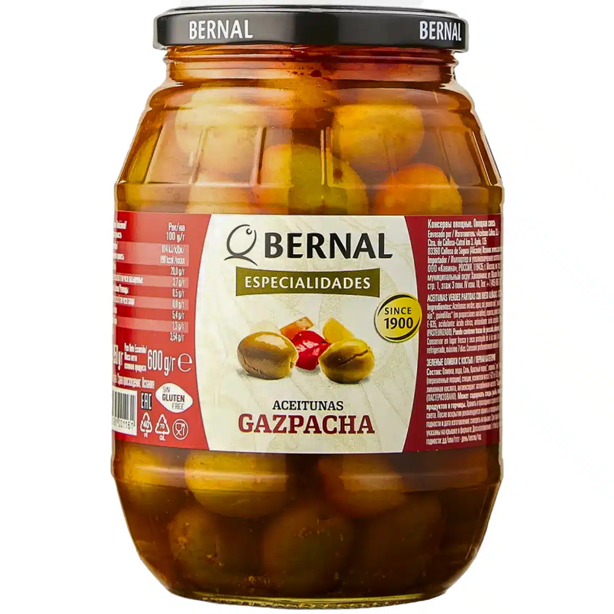 Оливки в соусе гаспача Bernal Gazpacha 950г