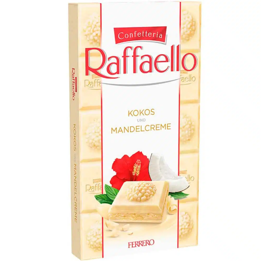 Білий шоколад Raffaello з кокосово-мигдальним кремом Raffaello 90г — изображение 1