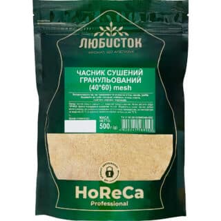 Чеснок сушеный гранулированный (40*60) с зип-застежкой Любисток 500г