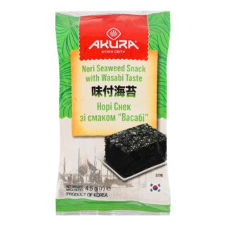 Чипсы нори снек Васаби Akura