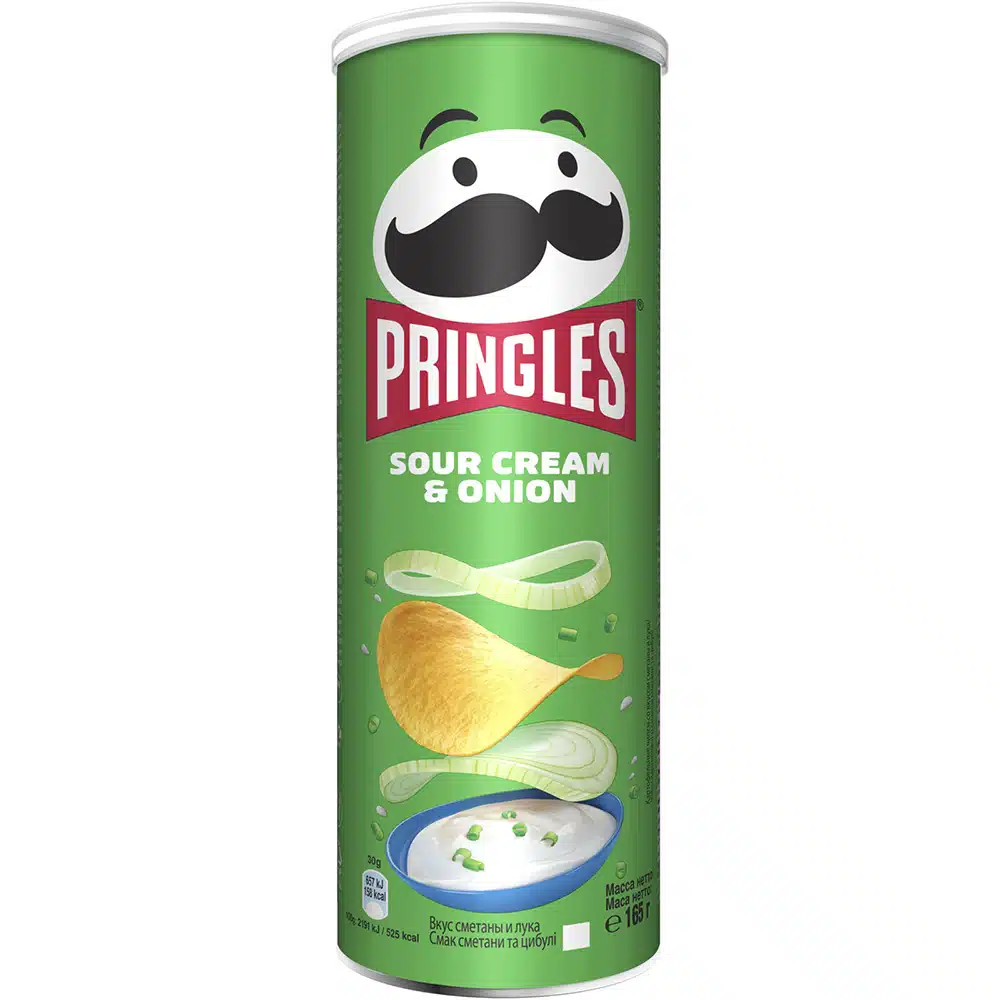 Чипсы Pringles со вкусом сметаны и лука