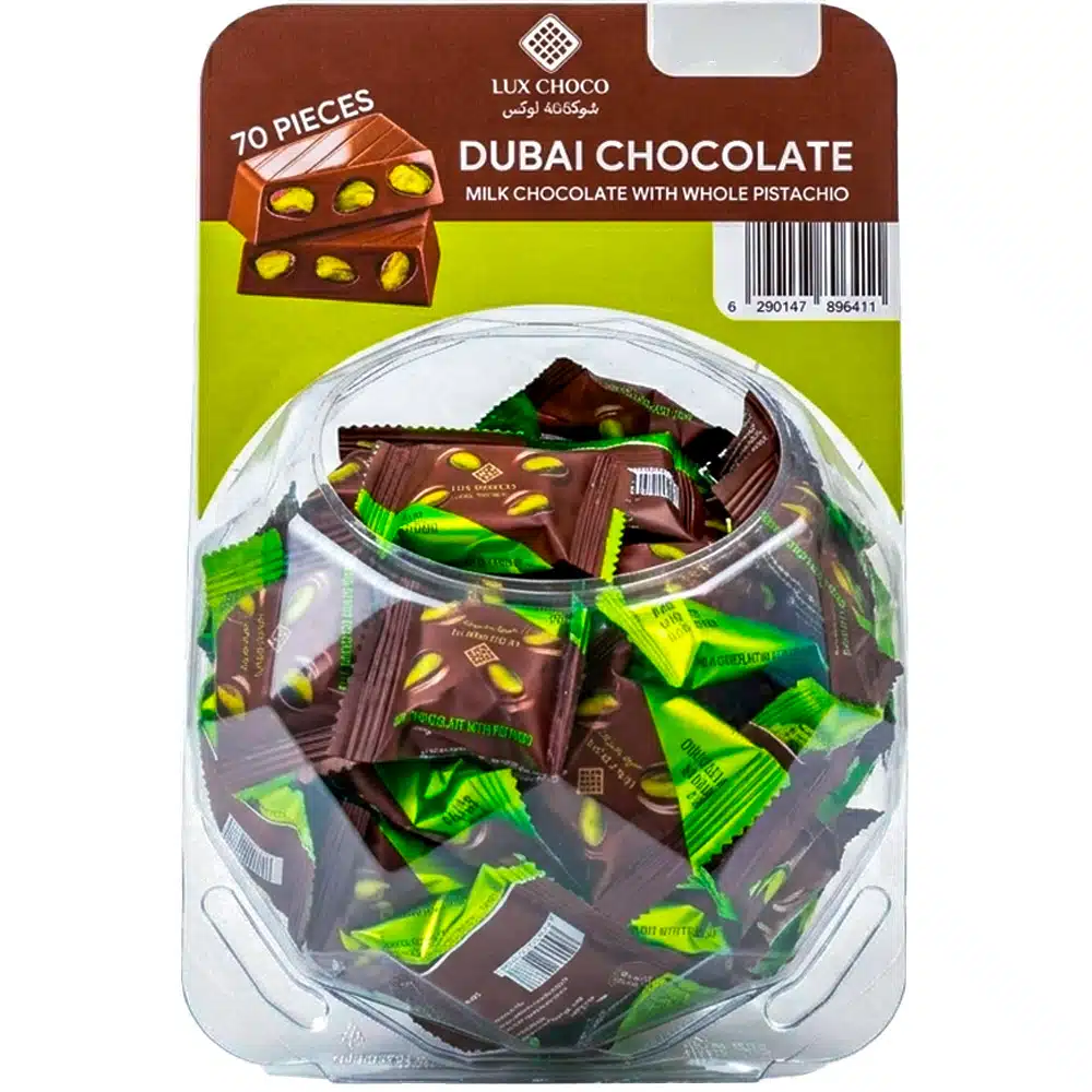 Дубайские мини-шоколадки LUX CHOCO с целой фисташкой