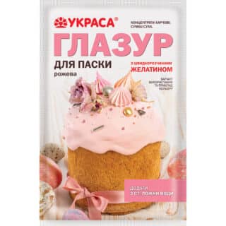 Глазурь для Пасхи Розовая с желатином Украшение 100г