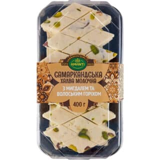 Халва Самаркандская молочная с миндалем и грецким орехом Amanti 400г
