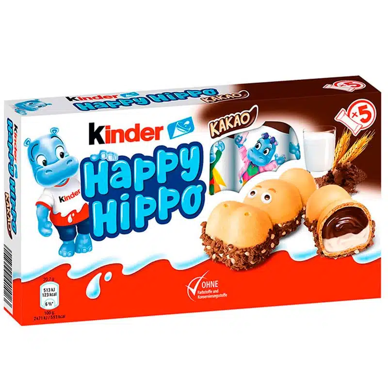 Батончики Kinder Happy Hippo Какао
