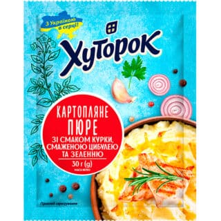 Картопляне пюре зі смаком Курки з цибулею та зеленню Хуторок 30г