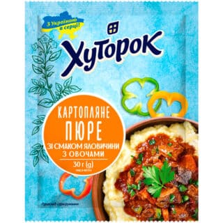 Картофельное пюре со вкусом Говядины с овощами Хуторок 30г
