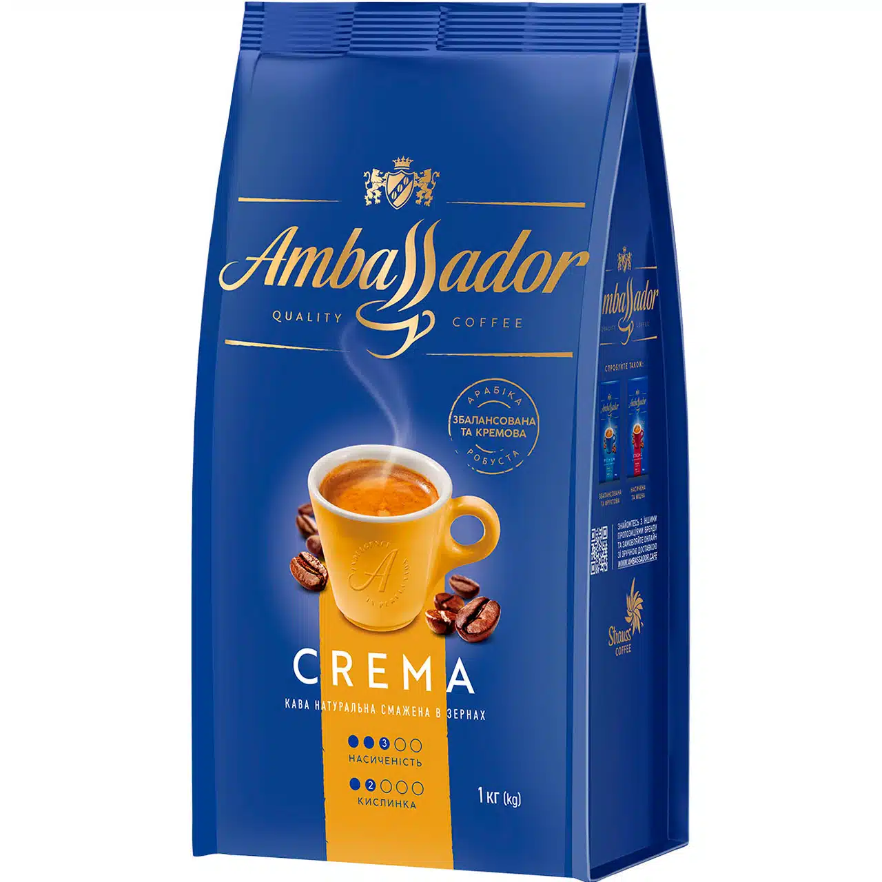 Кофе в зернах Ambassador Crema 1кг Кофе в зернах Ambassador Crema 1кг