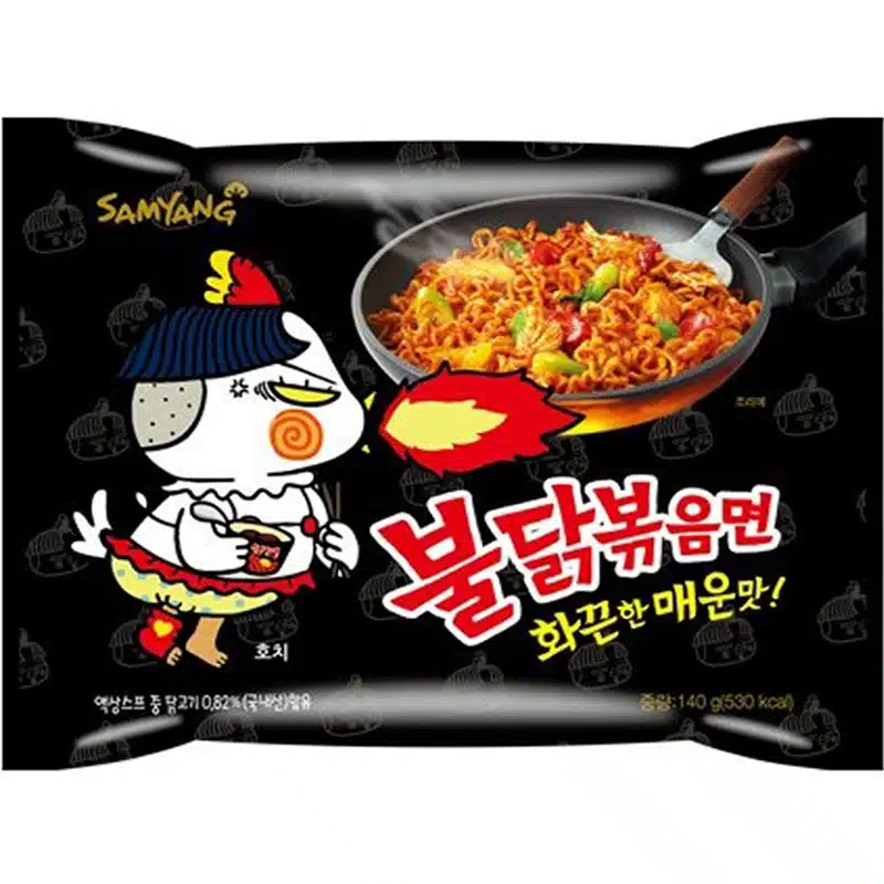 Корейская лапша Buldak Samyang Экстра острая с курицей (Extra Hot Chicken) 140г