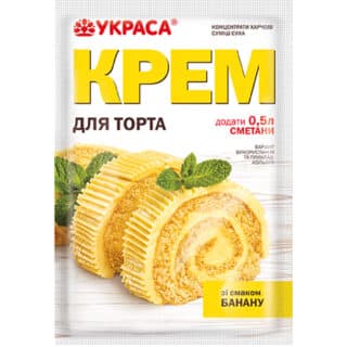 Крем для торта зі смаком банану Украса 70г