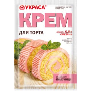 Крем для торта зі смаком полуниці Украса 70г