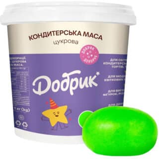 Мастика кондитерська для торта Добрик зелена 1кг