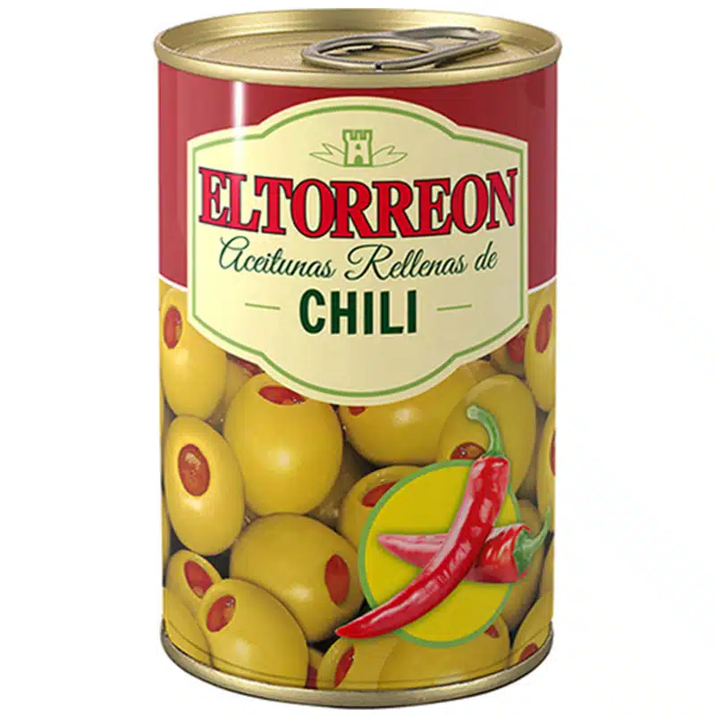 Оливки фаршированные перцем чили Chili El Torreon 300г