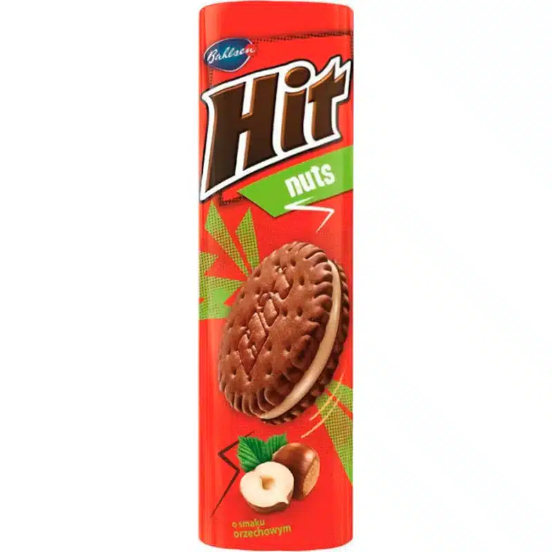 Печенье двухслойное Bahlsen Hit орех 220г