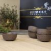 Набір для чайної церемонії у коробці з фіолетової глини 13 предметів Орнамент з чайником та гайванню - Зображення 2