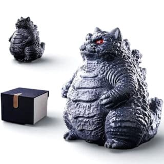 Подарочная чайная фигурка КотЗилла меняющая цвет в подарочной коробке