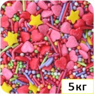 Присыпка 5кг Сердечки №1 Добрик