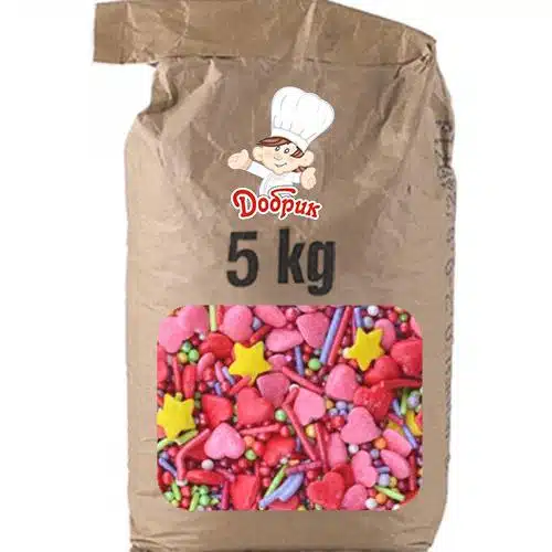 Присыпка 5кг Сердечки №1 Добрик