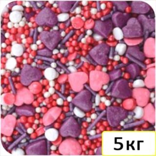Присыпка 5кг Сердечки №4 Добрик