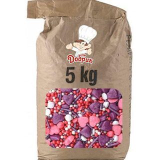 Присыпка 5кг Сердечки №4 Добрик