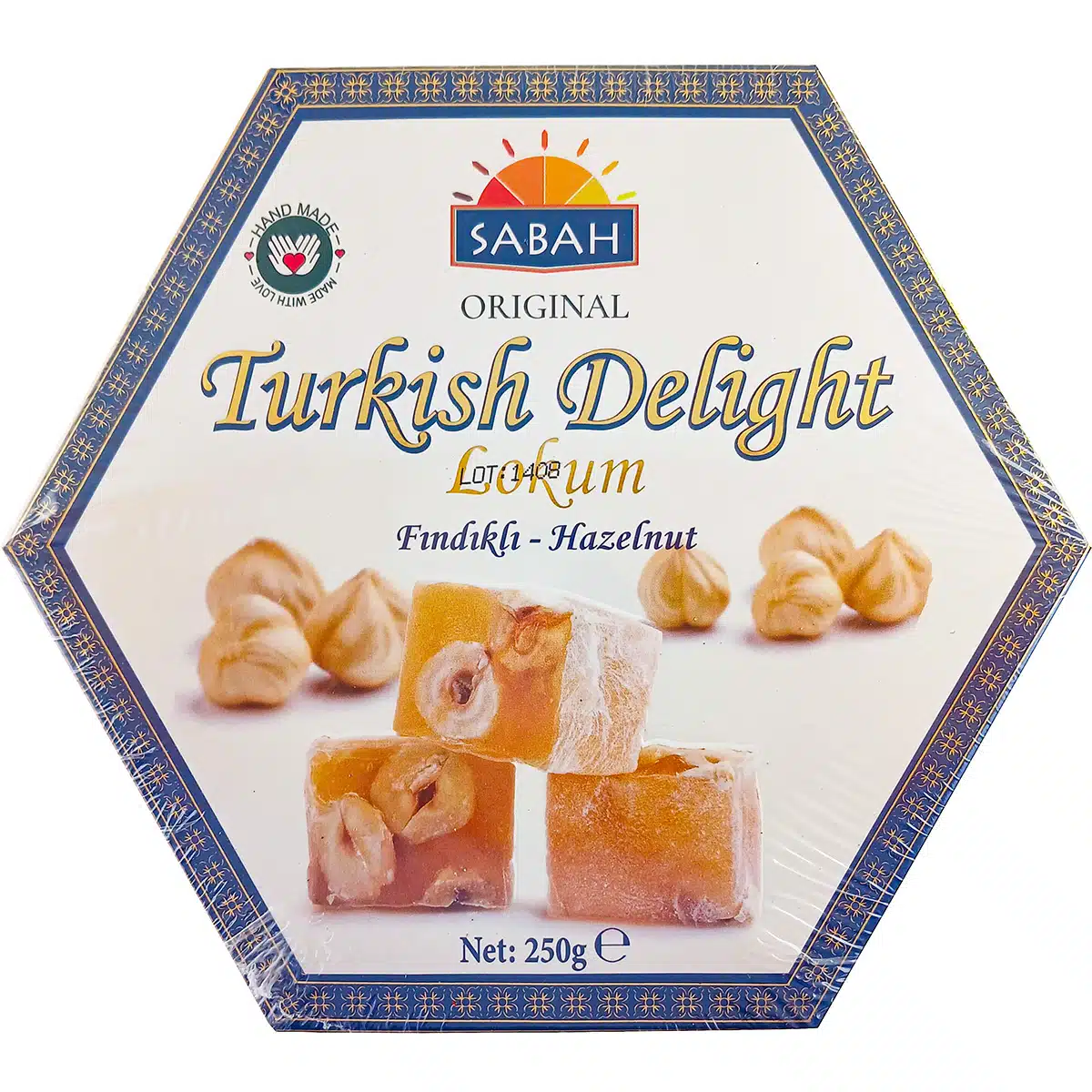 Рахат лукум Sabah Hazelnut с фундуком 250г (Турция)