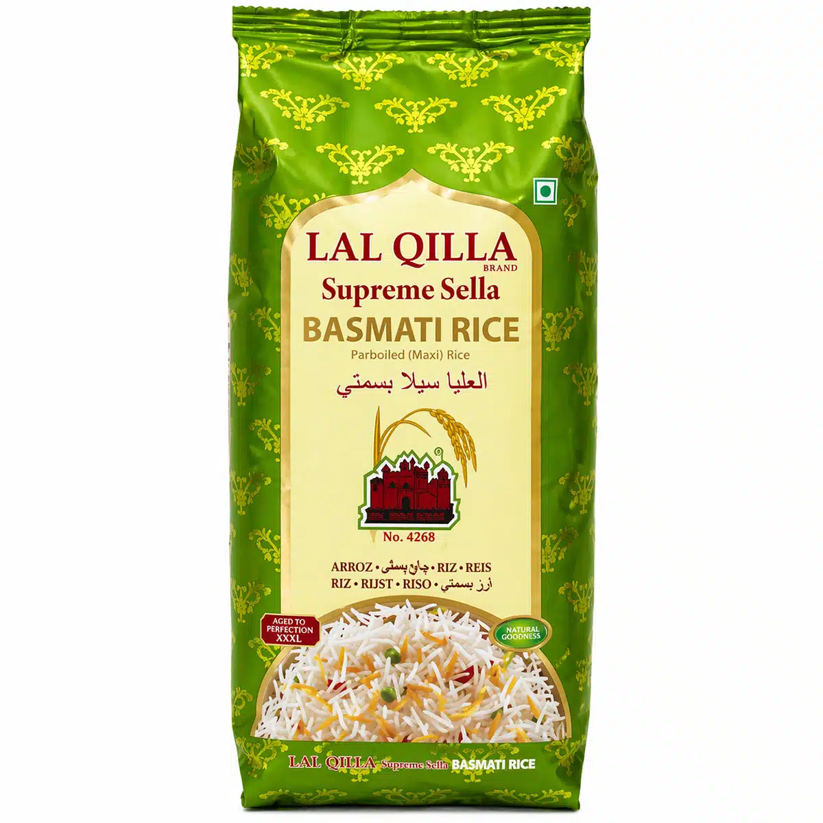 Рис басмати индийский пропаренный Lal Qilla 1кг