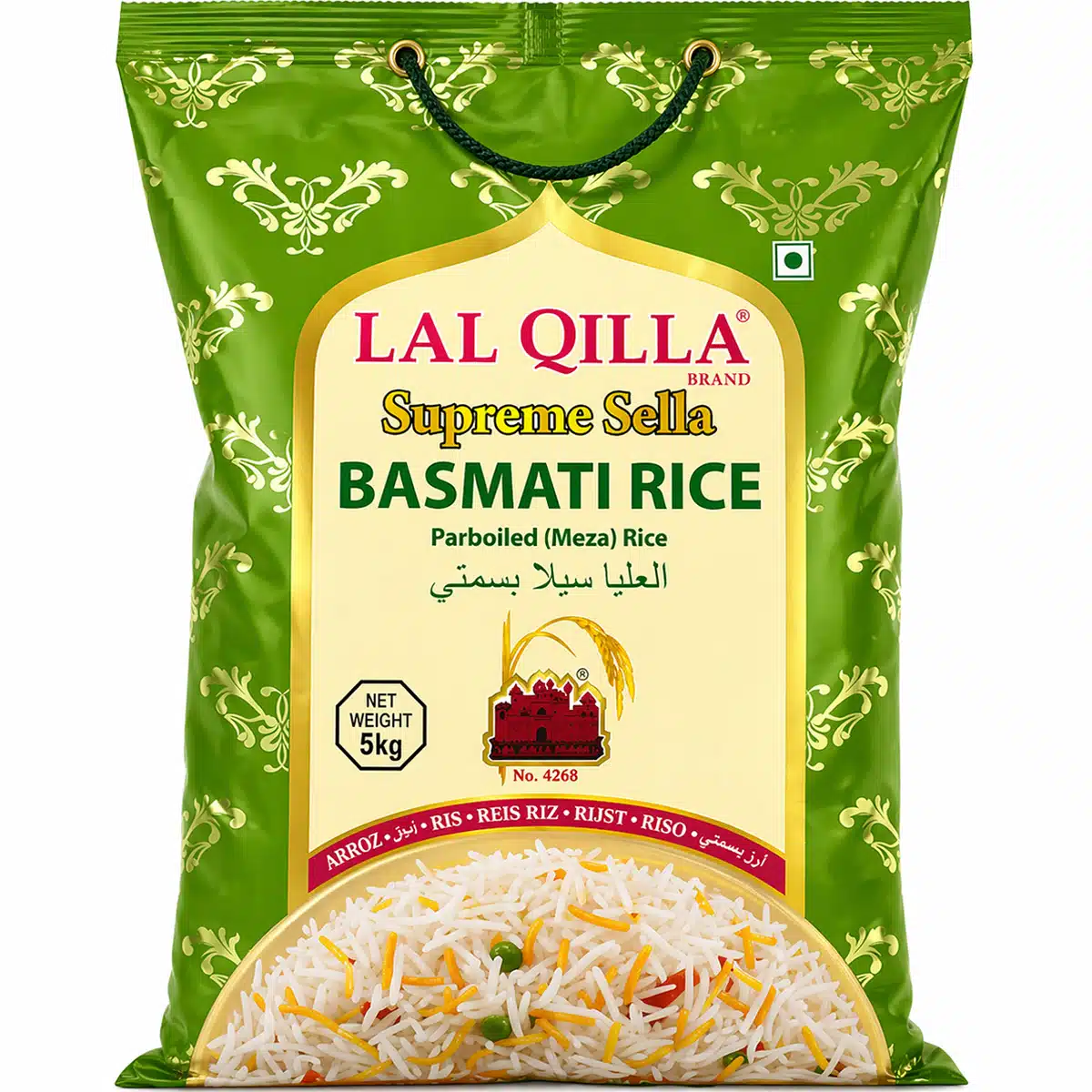 Рис басмати индийский пропаренный Lal Qilla 5кг