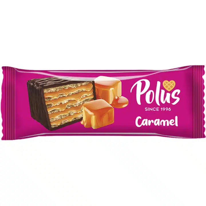 Вафельний батончик Polus Caramel 50г