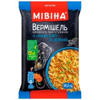 Вермишель МИВИНА со вкусом сыра и зеленью негостра 59,2г