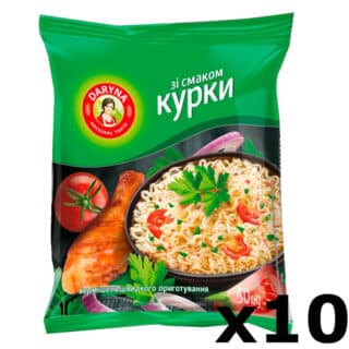 Вермишель быстрого приготовления Darina со вкусом курицы 50г х 10шт
