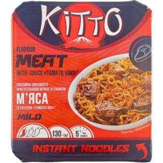 Вермишель быстрого приготовления со вкусом Мяса Kitto 130г