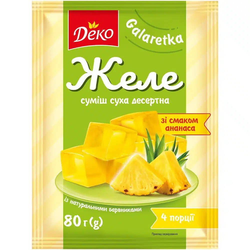 Желе Противень со вкусом Ананаса