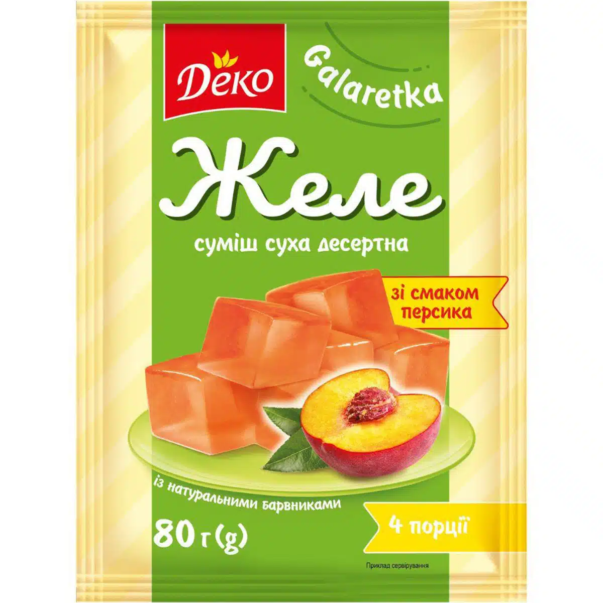 Желе Деко зі смаком персика 80г