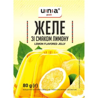 Желе ЮНА со вкусом лимона 80г