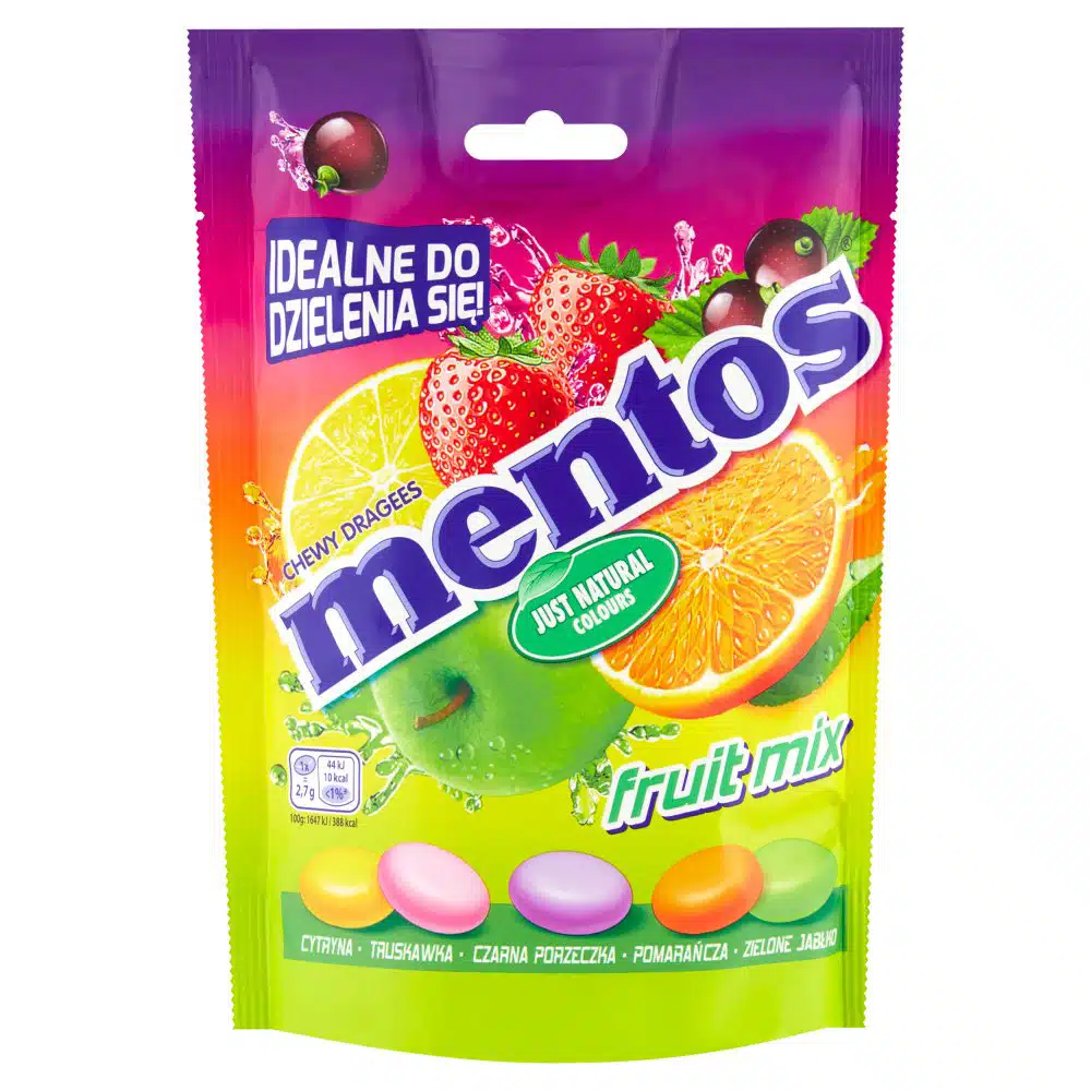 Жевательные драже Mentos Fruit Mix 160g